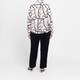 Tinta & Bariloche Link Print Satin Shirt Black and Off-White
