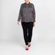 Tinta Spot Print Plisse Top Black and White 