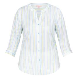 Tinta & Bariloche Stripe Satin Shirt  - Plus Size Collection