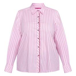 Tinta Stripe Shirt Cotton Blend Pink - Plus Size Collection