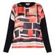 Tinta & Bariloche Abstract Print Satin Front Top Black