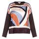 Tinta & Bariloche Abstract Print Satin Front Top Brown