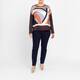 Tinta & Bariloche Abstract Print Satin Front Top Brown