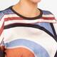 Tinta & Bariloche Abstract Print Satin Front Top Brown