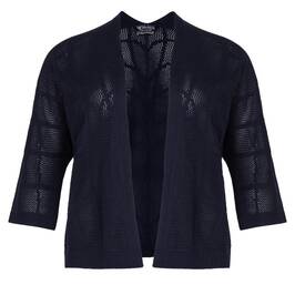 Verpass Mesh Effect Cardigan Navy  - Plus Size Collection