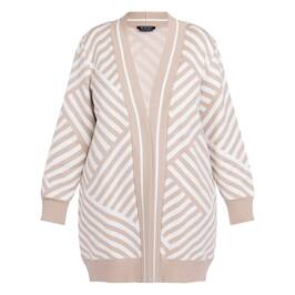 Verpass Knitted Cardigan Beige  - Plus Size Collection