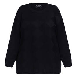 Verpass Knitted Tunic Jacquard Black - Plus Size Collection
