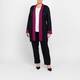 Verpass Long Cardigan Black and Berry