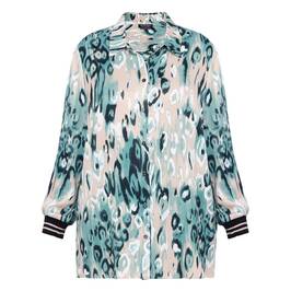 Verpass Animal Print Shirt Green - Plus Size Collection