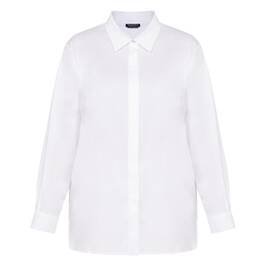 Verpass Cut-Out Cuff Shirt White  - Plus Size Collection