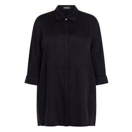 Verpass Textured Spot Weave Shirt Black - Plus Size Collection