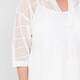 Verpass Mesh Effect Sweater White 