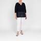 Verpass Mesh Effect Sweater Navy