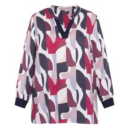 Verpass Abstract Print Tunic Berry - Plus Size Collection