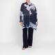 Yoek Orchid Print Blouse Indigo 