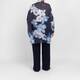 Yoek Orchid Print Blouse Indigo 