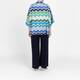 Yoek Zig Zag Cardigan Blue
