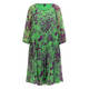 Yoek Pleated Dress Purple and Green 