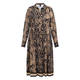 Yoek Animal Print Shirt Dress