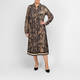 Yoek Animal Print Shirt Dress