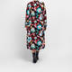 Yoek Floral Jersey Dress Multi-Colour 