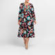 Yoek Floral Jersey Dress Multi-Colour 