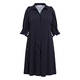 Yoek Stretch Jersey Pinstripe Dress Navy 