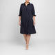 Yoek Stretch Jersey Pinstripe Dress Navy 