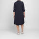Yoek Stretch Jersey Pinstripe Dress Navy 