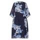 Yoek Orchid Print Dress Indigo 