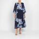 Yoek Orchid Print Dress Indigo 