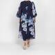 Yoek Orchid Print Dress Indigo 