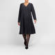 Yoek A-Line Embellished Dress Melange Grey 