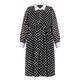 Yoek Polka Dot Georgette Dress Black 