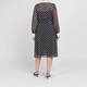 Yoek Polka Dot Georgette Dress Black 