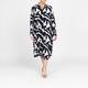 Yoek Shirt Dress Print Black and White
