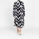 Yoek Shirt Dress Print Black and White