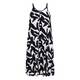Yoek Strap Dress Print Black and White