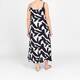 Yoek Strap Dress Print Black and White