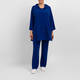 Yoek Stretch Jersey Trousers Cobalt Blue