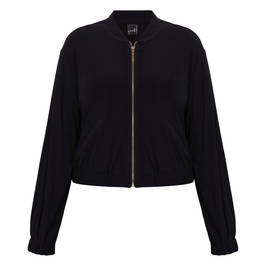 Yoek Bomber Jacket Jersey Black - Plus Size Collection