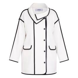 Yoek Milano Jersey Jacket Ecru - Plus Size Collection