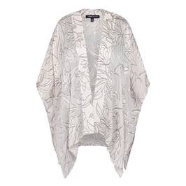 Yoek Devoré Floral Kimono Vanilla  - Plus Size Collection