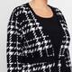 Yoek Long Cardigan Black and White