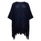 Yoek Crochet Poncho Navy