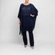 Yoek Crochet Poncho Navy