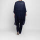 Yoek Crochet Poncho Navy
