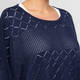 Yoek Crochet Poncho Navy