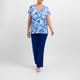 Yoek Top Print Blue 