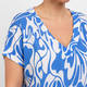 Yoek Top Print Blue 